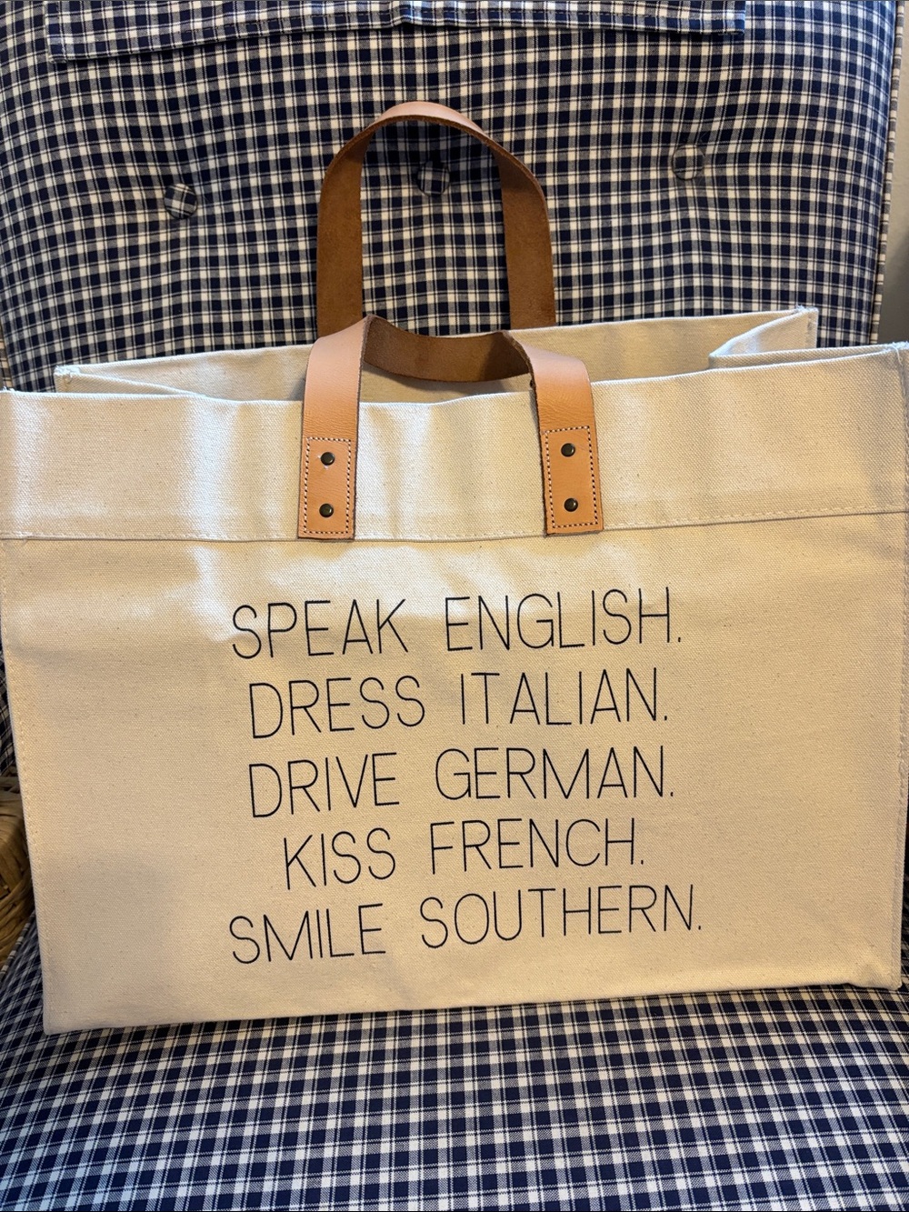 BF smile southern Canvas Tote Bag